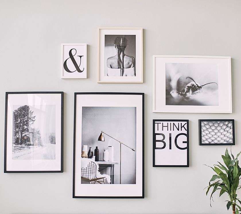 Wall of Framed Photographs