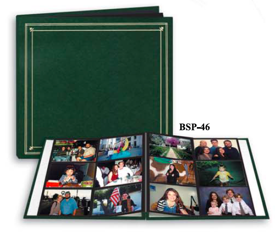 Pioneer Photo Albums Fabric Frame 200 Pockets 4x6 Photo Album, Deep Black 