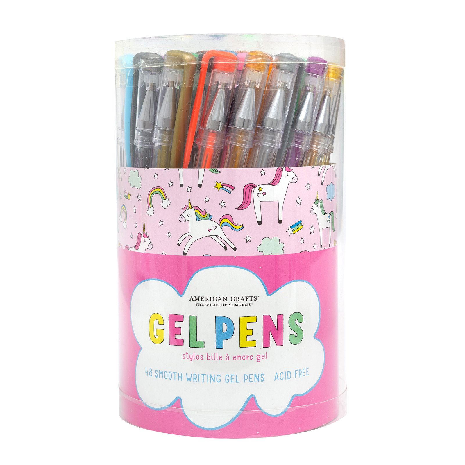 48 Pack Gel Pens Unicorn Theme