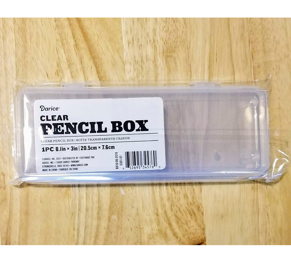 Clear Plastic Pencil Box