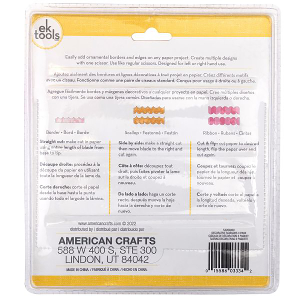 EK Tools Decorative Scissors - 3 pack by American Crafts