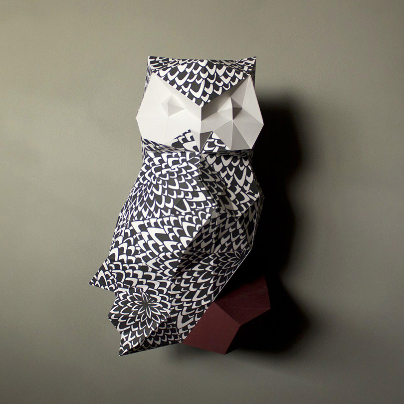 DIY Paper Sculpture Kit Feathered Owl