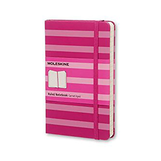 Pink Striped Moleskine Ruled Notebook
