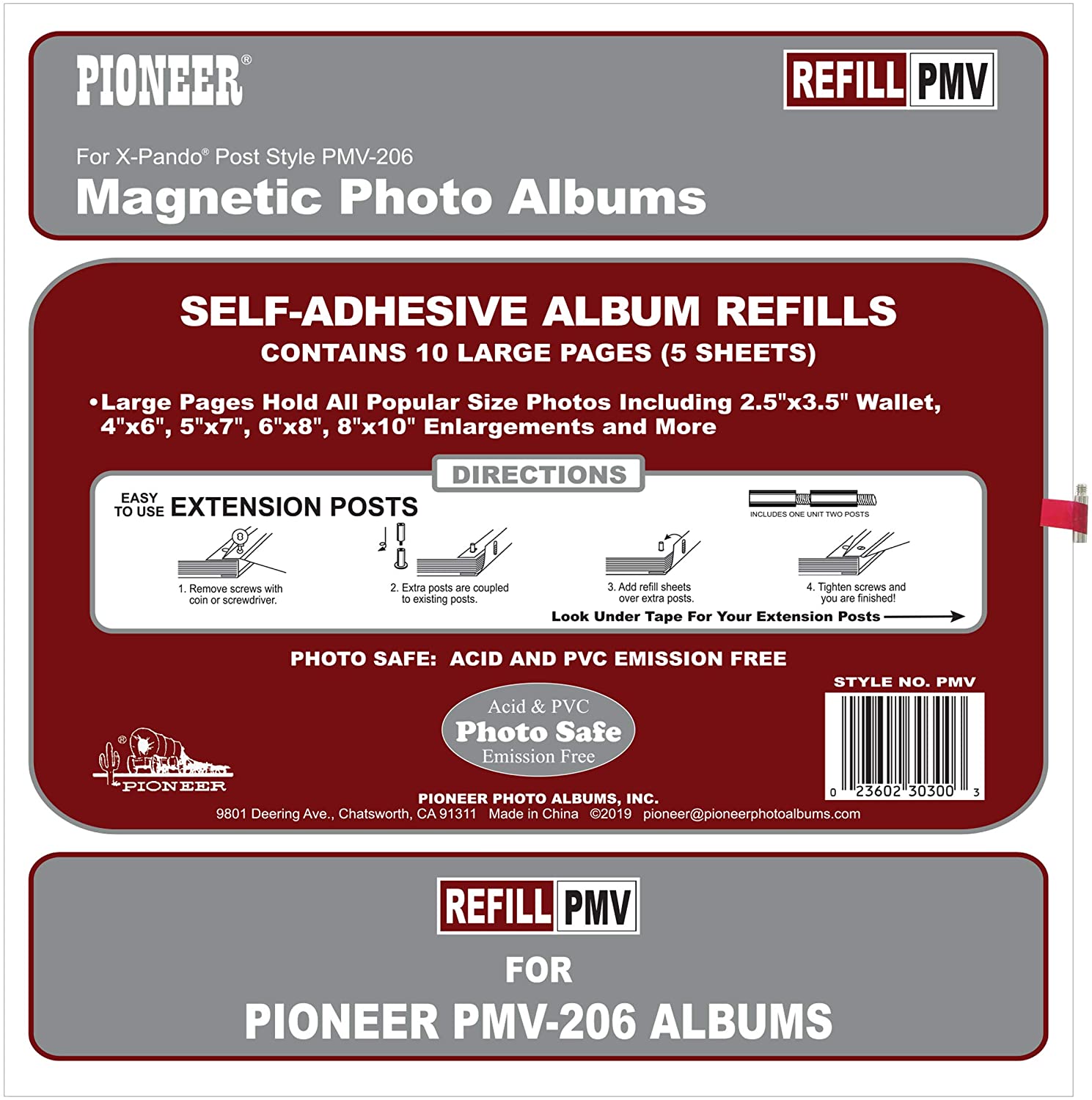 Pioneer Photo Albums PMV-206 X-Pando Magnetic Photo Album (Bay Blue)