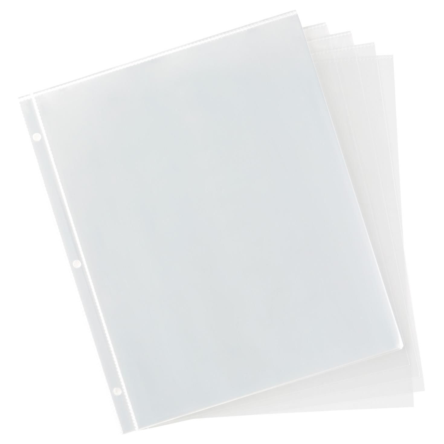 8 5 x 11 3 ring binder refill with white inserts