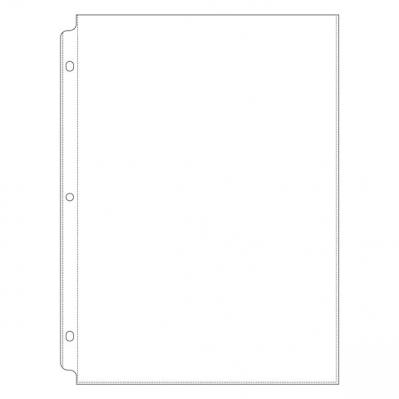 8x10 top loading page protectors with standard 3-ring holes