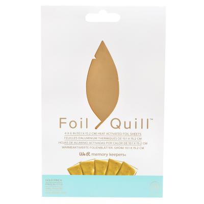 We R Memory Keepers Foil Quill Foil Sheets 4x 6 Gold Finch