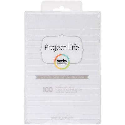American Crafts Project Life 4x6 Lined Journaling Card Pack