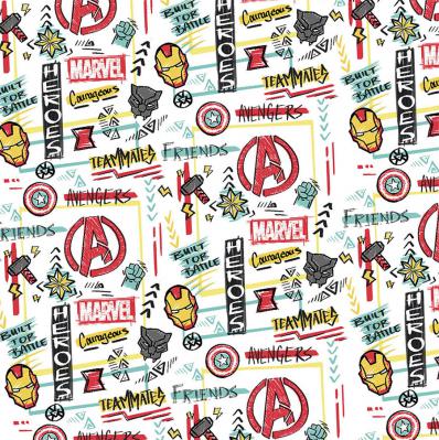 Marvel Avengers Heroes Themed 100% Cotton Fabric