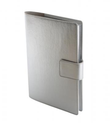Italian Leather Journal in Silver - Refillable