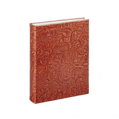 Floral Embossed and Tooled Leather 3-Ring Binder