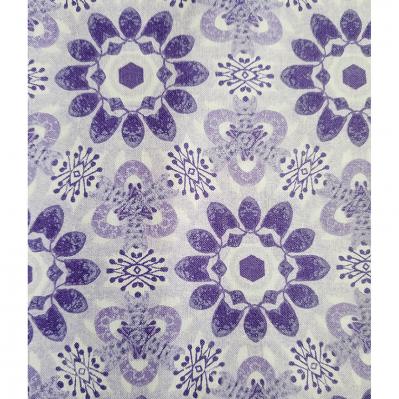 Purple on Lavender Geometric Patterned Fabric