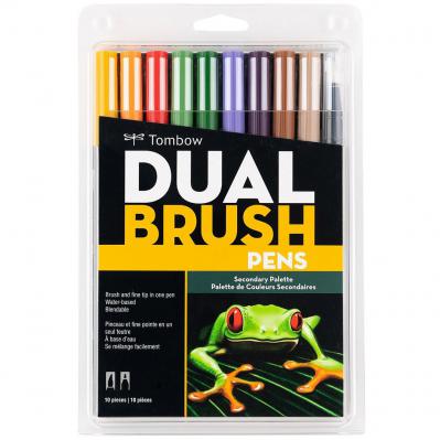 Tombow Dual Brush Pens, Bright Palette Colors - Set of 10