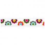 Large Retro Flowers Fabric Ribbon 