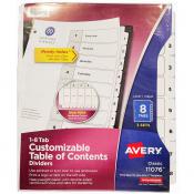 Avery Index tabs with Customizable Table of Contents