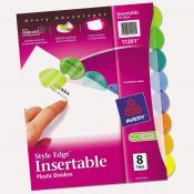 Avery Insertable Index tabs with color coded tabs