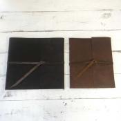 Genuine Leather Wrap Portfolios - in two sizes