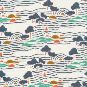 Cloud 9 Landline Organic Cotton Fabric - by the yard