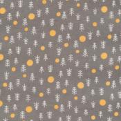 Organic Cotton Flannel - Gray Forest - Cloud 9 Winter Forest Collection