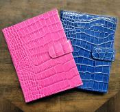 Genuine Leather Croc Embossed 4x6 photo album brag book