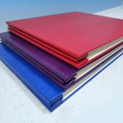 4x6 Bonded Leather Photo Album in Royal Blue, Red and Purple