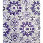 Purple on Lavender Geometric Floral Patterned fabric