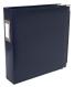 Leatherette 8.5 x 11 3-Ring Binder - Navy