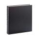 Pebble grain photo album binder in black genuine leather