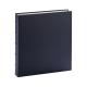 Pebble grain photo album binder in navy genuine leather