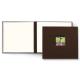 Chocolate Bonded Leather 12 x 12 Scrapbook with cover window