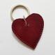 Italian Leather Heart Key Ring