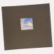 12 x 12 Fabric Scrapbook with cover window in espresso brown