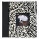 Pioneer black and white paisley fabric covered 4x6 photo album