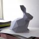 Bunny Rabbit DIY Paper Sculpture Kit - Side view