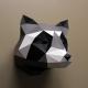 Heidi the Raccoon Paper Sculpture