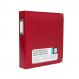 Red Leatherette 8.5 x 11 3-ring binder