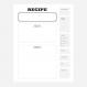 8.5 x 11 3-ring binder recipe refill pages